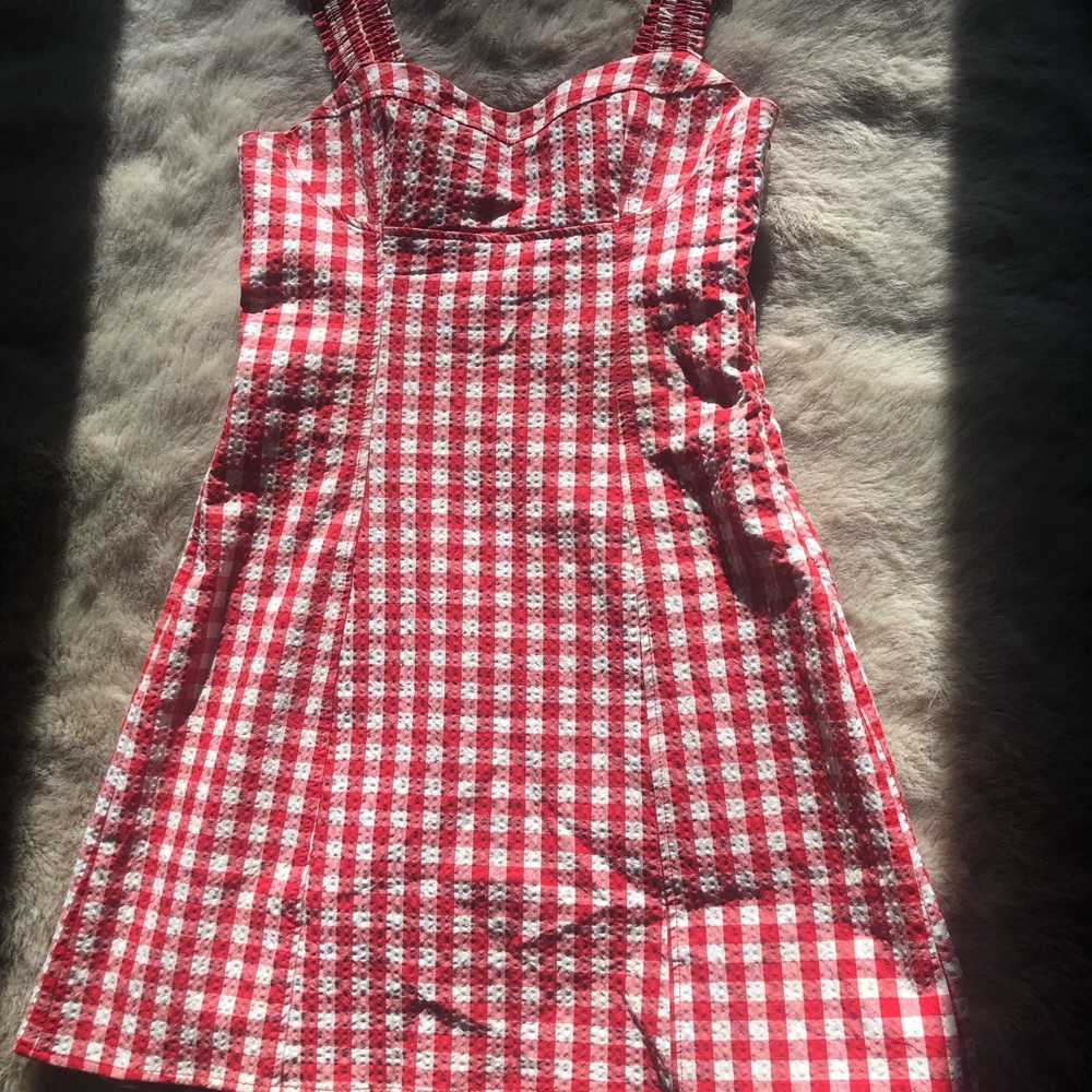 Zara red gingham summer dress